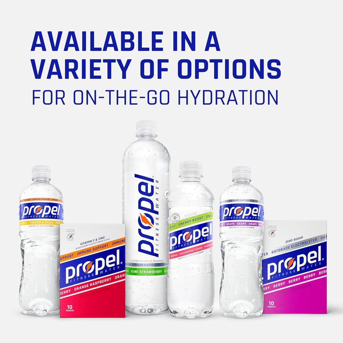Propel Energy Boost Zero Calorie Water – Clean Self-Care Hydration with B Vitamins and Antioxidants, 3 Flavor 12 Pack
