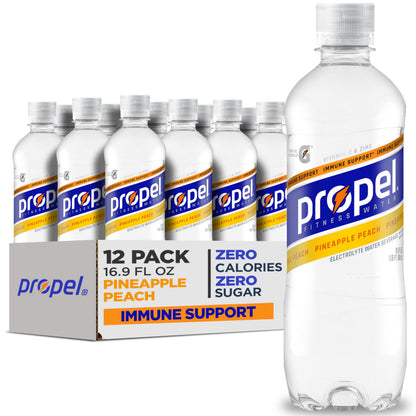 Propel Zero Sugar Electrolyte Water – Sustained Focus Hydration for Busy Professionals and Commute Routines, 16.9 oz 24 Pack