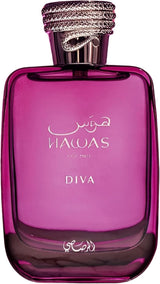 Rasasi Diva for Women – Durable Travel Perfume for Frequent Flyers, 100 ml Spray