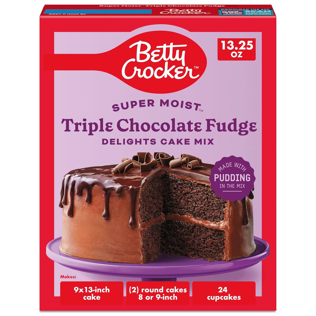 pudding-in-the-mix formulation for guaranteed moist crumb and rich chocolate flavor