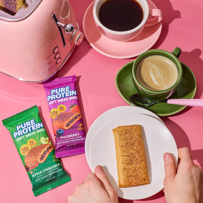 Pure Protein Wildberry Soft Baked Bars – Pantry Staple for Work-From-Home Fuel, Individually Wrapped Grab-and-Go Bars