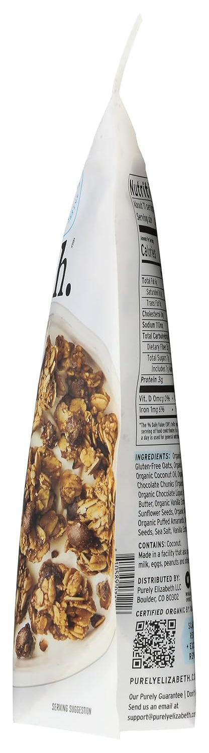 Purely Elizabeth Ancient Grain Granola Vanilla Chocolate Chip – Clean Ingredient Snack for Playdates and After-School