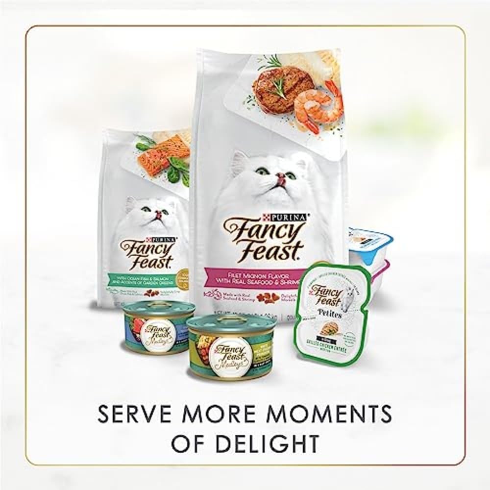 Purina Fancy Feast Gravy Lovers Wet Cat Food – Complete Balanced Poultry and Beef Recipes for Stress-Free Senior Cat Feeding Stations
