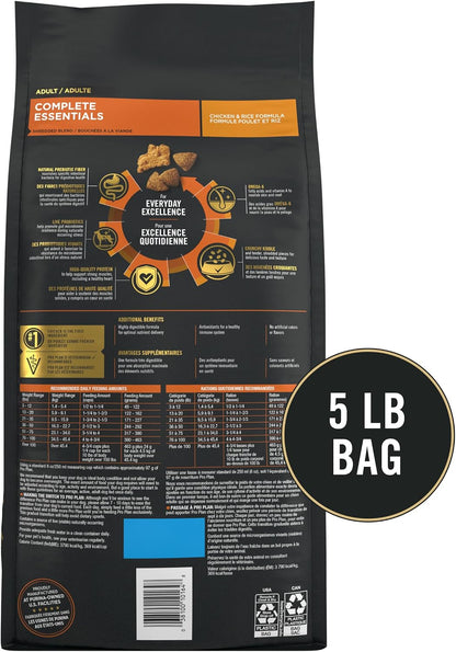 Purina Pro Plan High-Protein Shredded Blend with Real Chicken - Practical Holiday Gift for the Dog-Owner Friend - 5 lb
