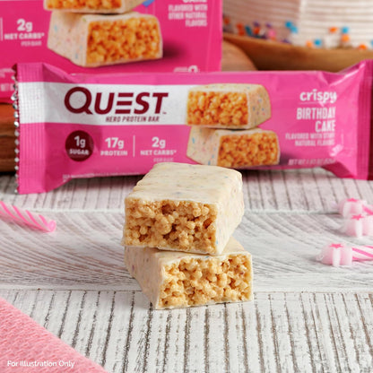 Quest Nutrition Hero Cookies & Cream Protein Bar – Camping Companion Bar for Low-Mess Campfire Snacking, 3g Net Carbs