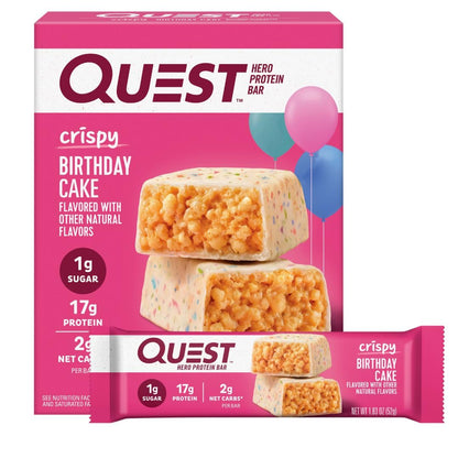 Quest Nutrition Hero Cookies & Cream Protein Bar – Camping Companion Bar for Low-Mess Campfire Snacking, 3g Net Carbs