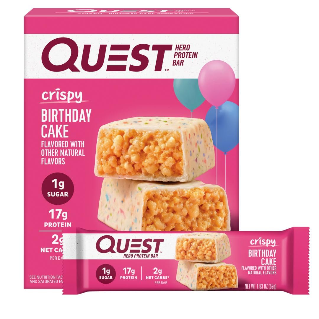 Quest Nutrition Hero Cookies & Cream Protein Bar – Camping Companion Bar for Low-Mess Campfire Snacking, 3g Net Carbs