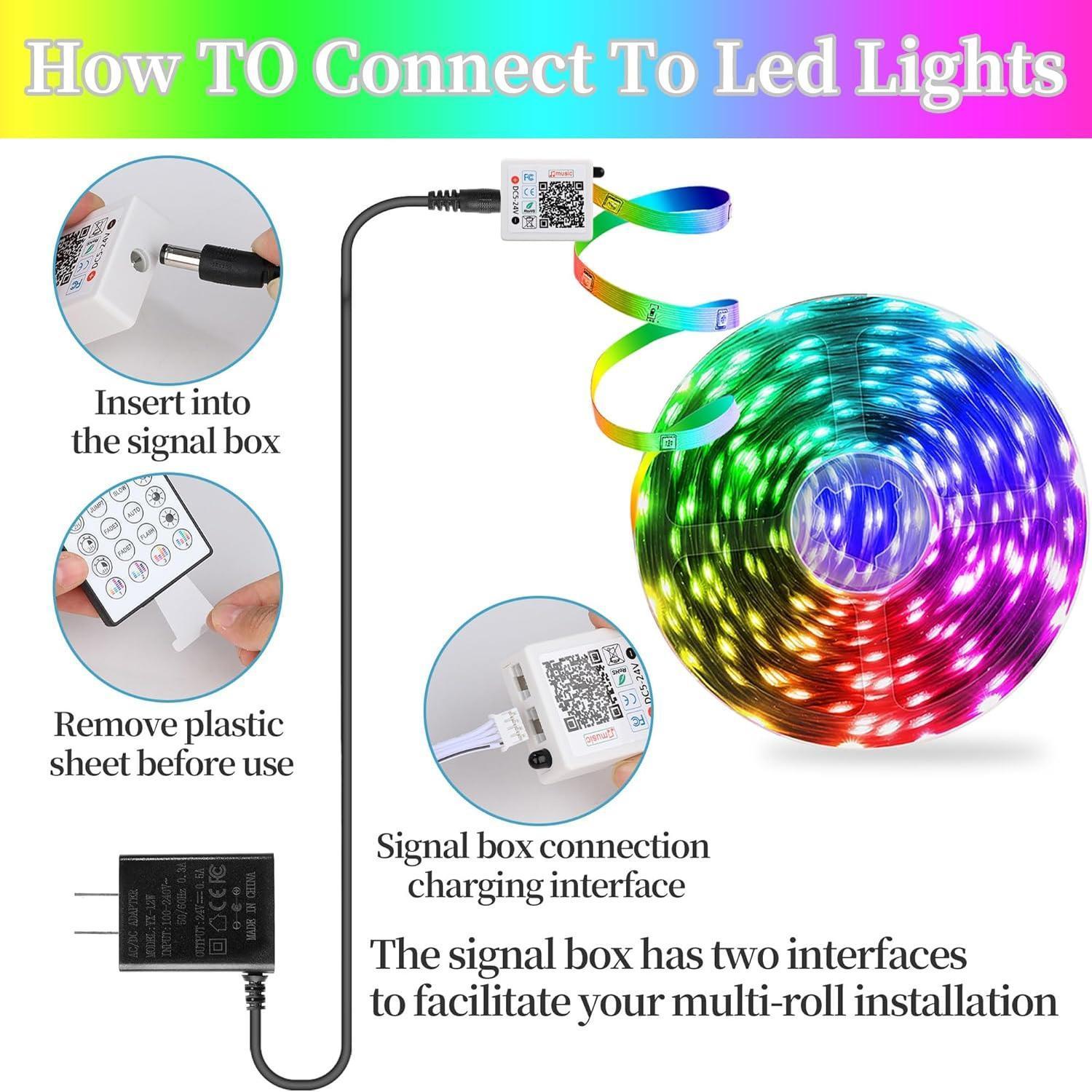 QZYL LED Lights Valentine's Day Gift for Women, Romantic Ambient Strip with Remote Control