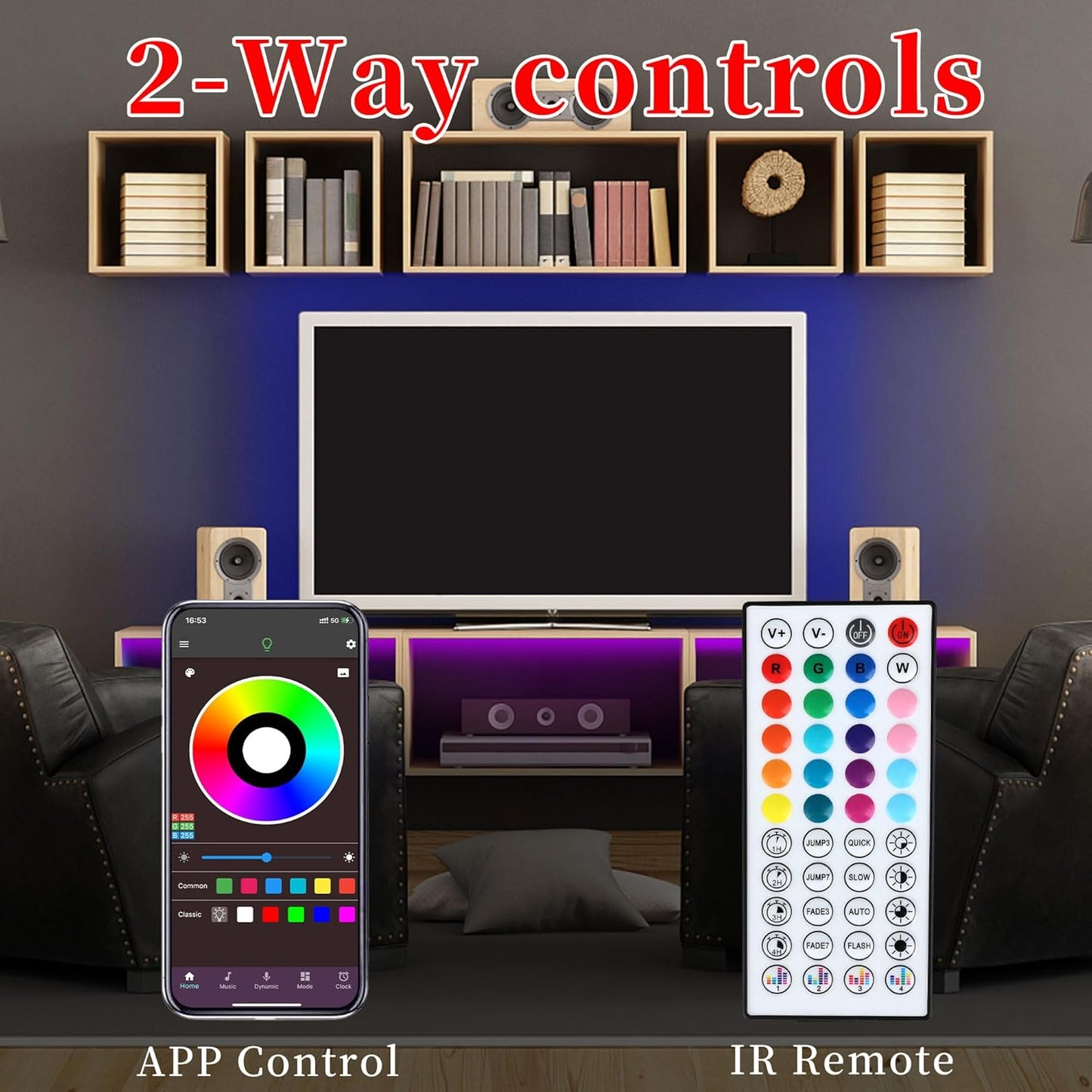 QZYL LED Lights Valentine's Day Gift for Women, Romantic Ambient Strip with Remote Control