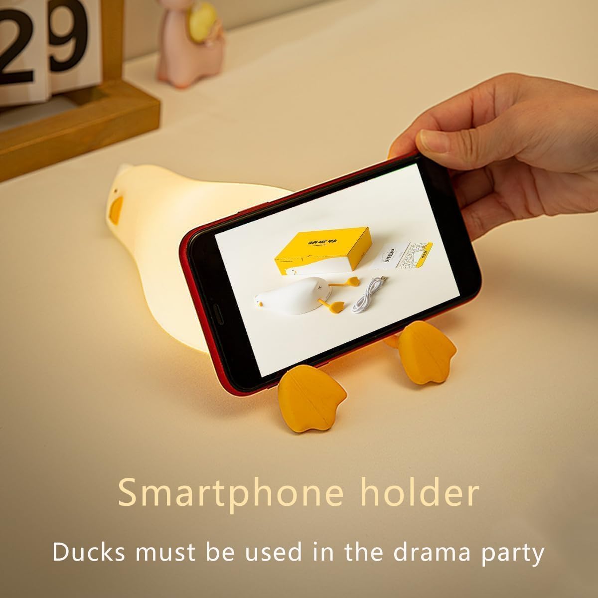 Rabbit Night Light – Valentine's Day Gift for Girlfriend, Cozy LED Lamp with Warm Glow and Timer