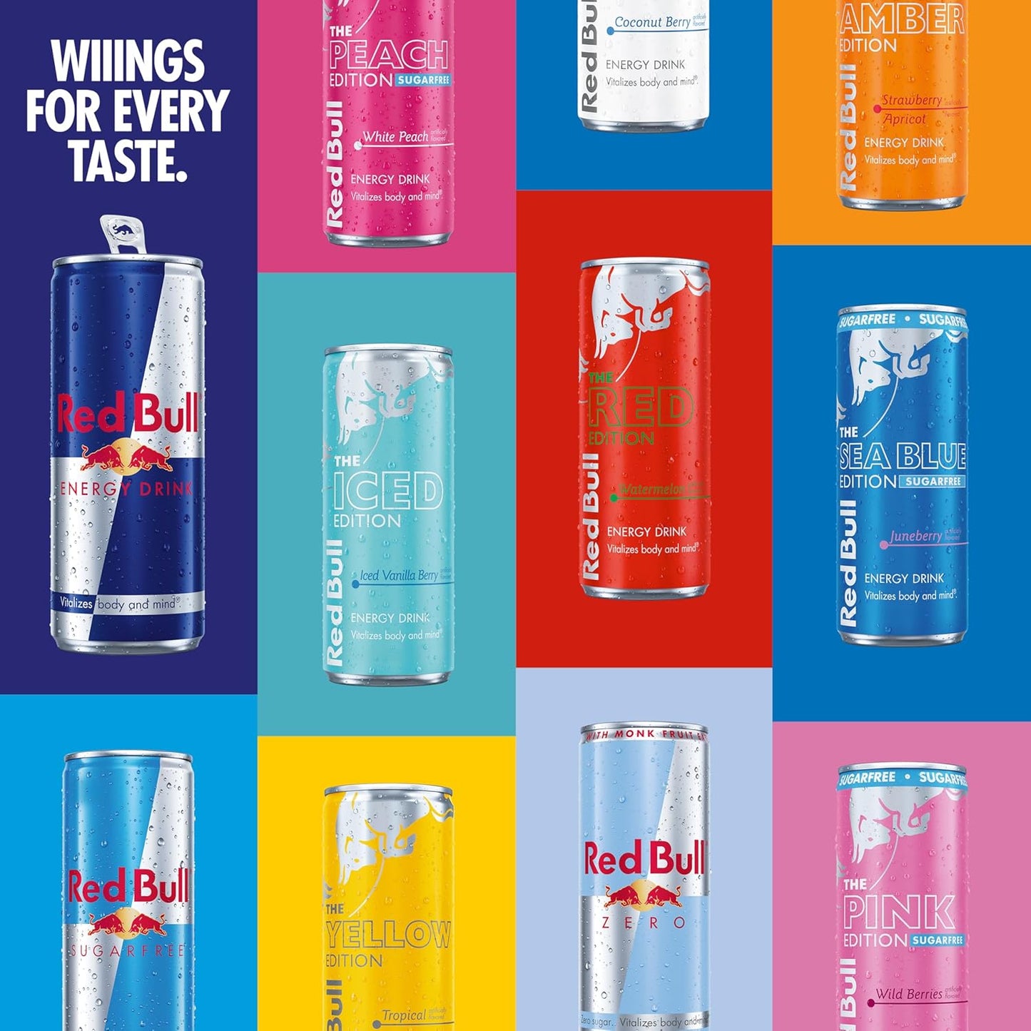 Red Bull Energy Drink – Study Aid for Late-Night Projects and Exam Prep Sessions, 12 Fl Oz 12-Pack