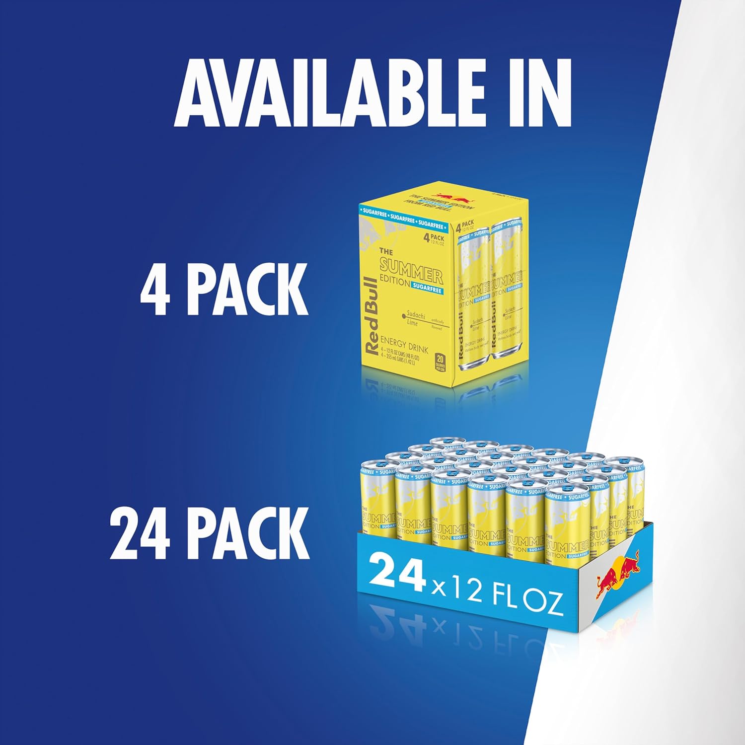 Red Bull Sugarfree Summer Edition Energy Drink – Road Trip and Long Drive Alertness Aid, 12oz 4 Pack