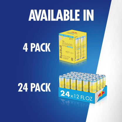 Red Bull Sugarfree Summer Edition Energy Drink – Road Trip and Long Drive Alertness Aid, 12oz 4 Pack