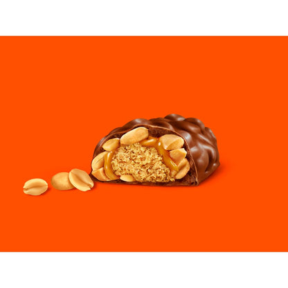 REESE'S NUTRAGEOUS Peanut Butter Caramel Chocolate Bars – Holiday Hostess Gift and Stocking Stuffer, Kosher Gluten-Free 18-Count Bulk Candy Box