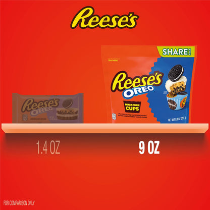 REESE'S OREO White Creme Chocolate Cups – Camping and Picnic Shareable Candy, Individually Wrapped 9 oz