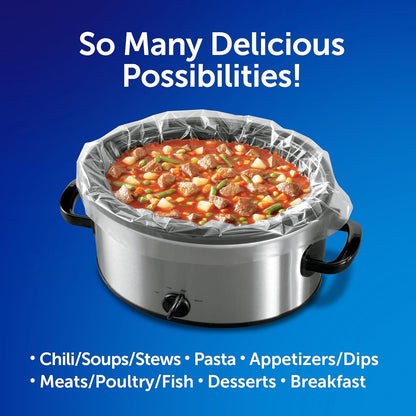 Reynolds Kitchens Slow Cooker Liners – Set-and-Forget Cleanup Solution for Home Office Meal Planning