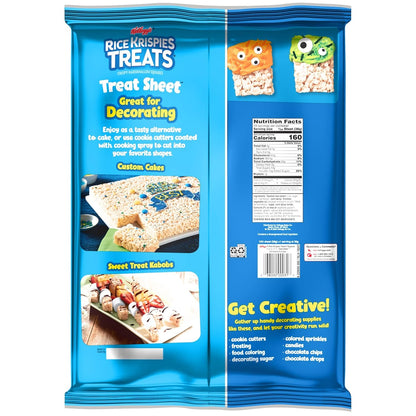 Rice Krispies Treats Pre-Made Sheet – No-Mess Treat Base for Outdoor Birthday Parties, 32oz