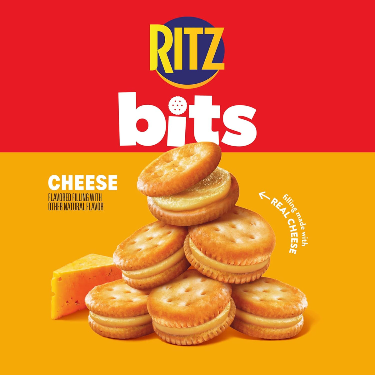 RITZ Bits Cheese Snacks – Camping and Road Trip Snack Pack, Individually Wrapped 1-oz