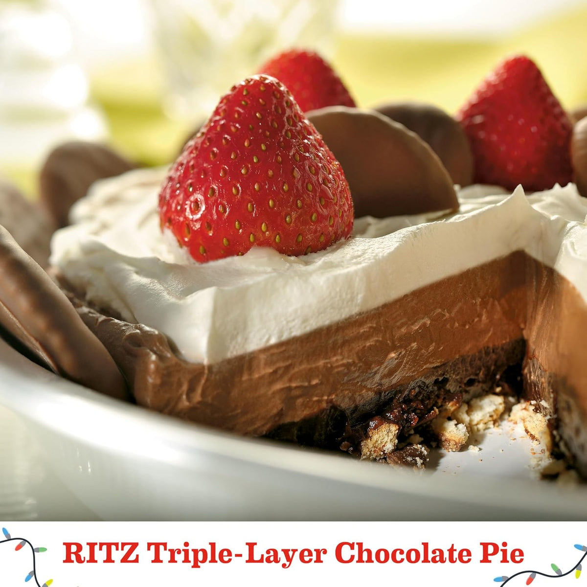 RITZ Holiday Fudge Crackers – Portioned Sweet-and-Salty Snack for Stress-Free Cozy Evenings at Home, 7.8 oz