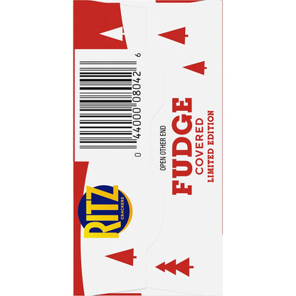 RITZ Holiday Fudge Crackers – Portioned Sweet-and-Salty Snack for Stress-Free Cozy Evenings at Home, 7.8 oz