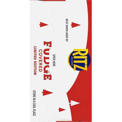 RITZ Holiday Fudge Crackers – Portioned Sweet-and-Salty Snack for Stress-Free Cozy Evenings at Home, 7.8 oz