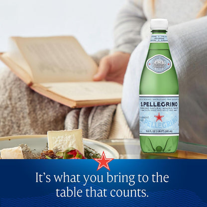 S.Pellegrino Sparkling Natural Mineral Water, Kosher Certified Sparkling Water for Thoughtful Hostess Gifts and Religious Celebrations