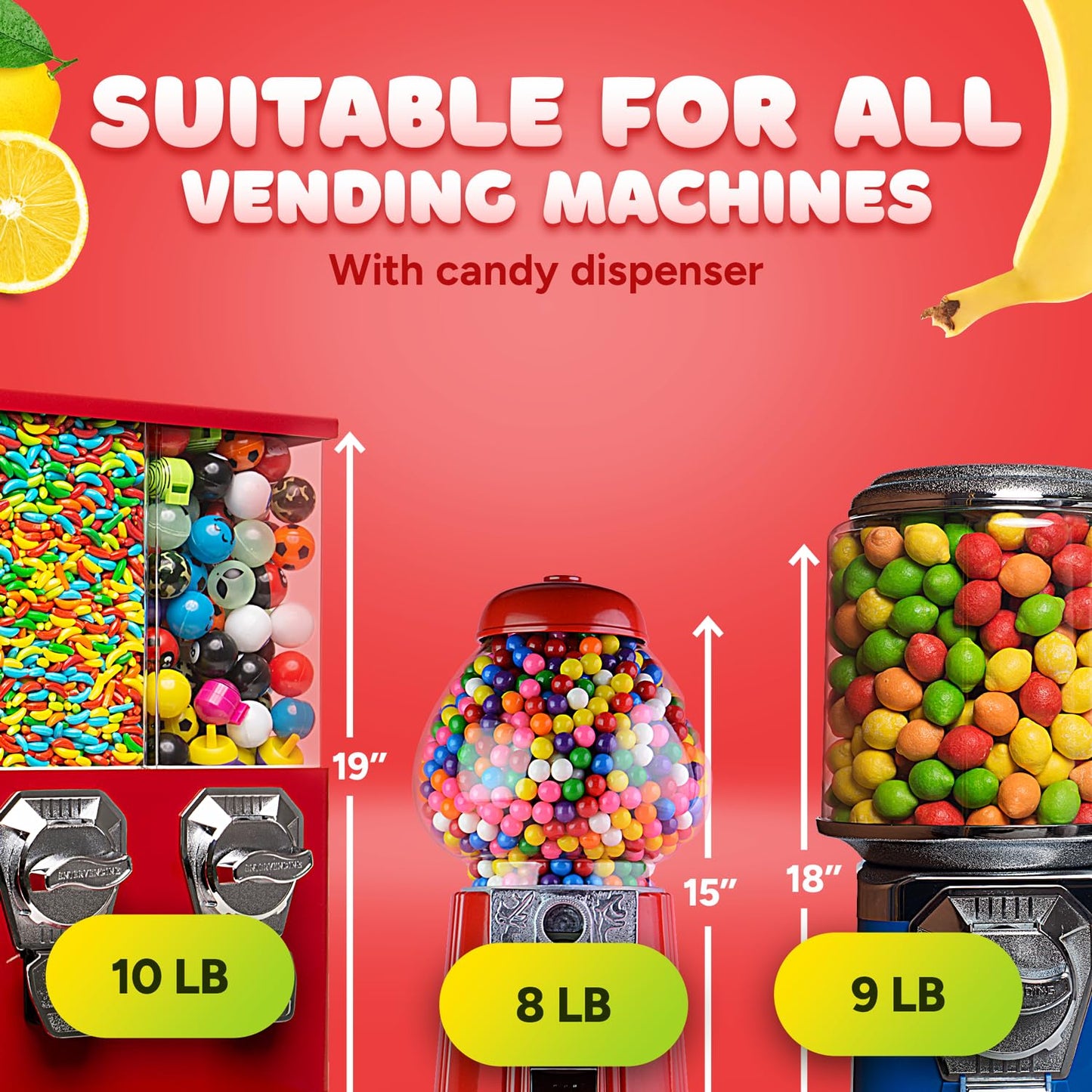 Safe Gluten Free Gumball Refill 1lb for Classroom Party and Daycare Snack Time