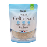 Sante Naturelle French Celtic Sea Salt – 18 oz Coarse Grey Crystals, Hand-Harvested Gourmet Finishing Salt
