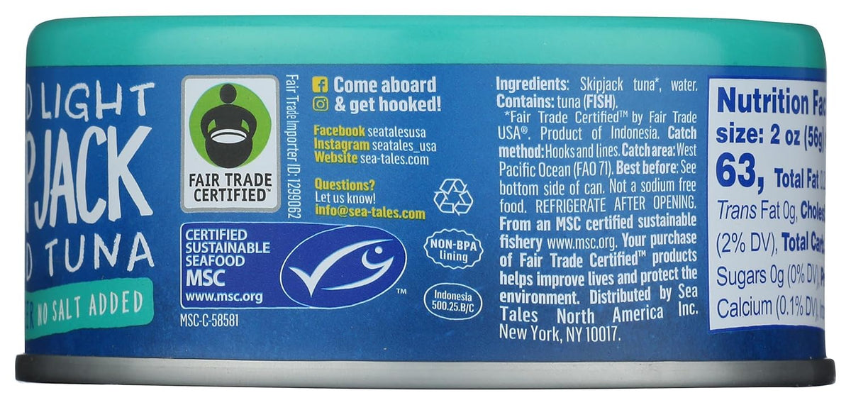 Sea Tales No Salt Added Tuna – Parent-Approved Clean Protein for Kids' Lunch Boxes