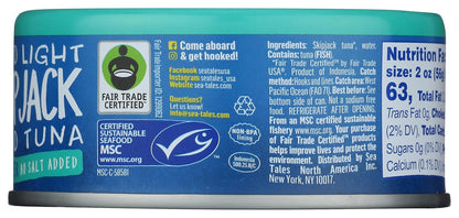 Sea Tales No Salt Added Tuna – Parent-Approved Clean Protein for Kids' Lunch Boxes