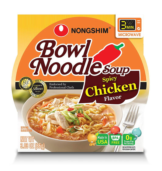 self-contained microwavable bowl ready in minutes