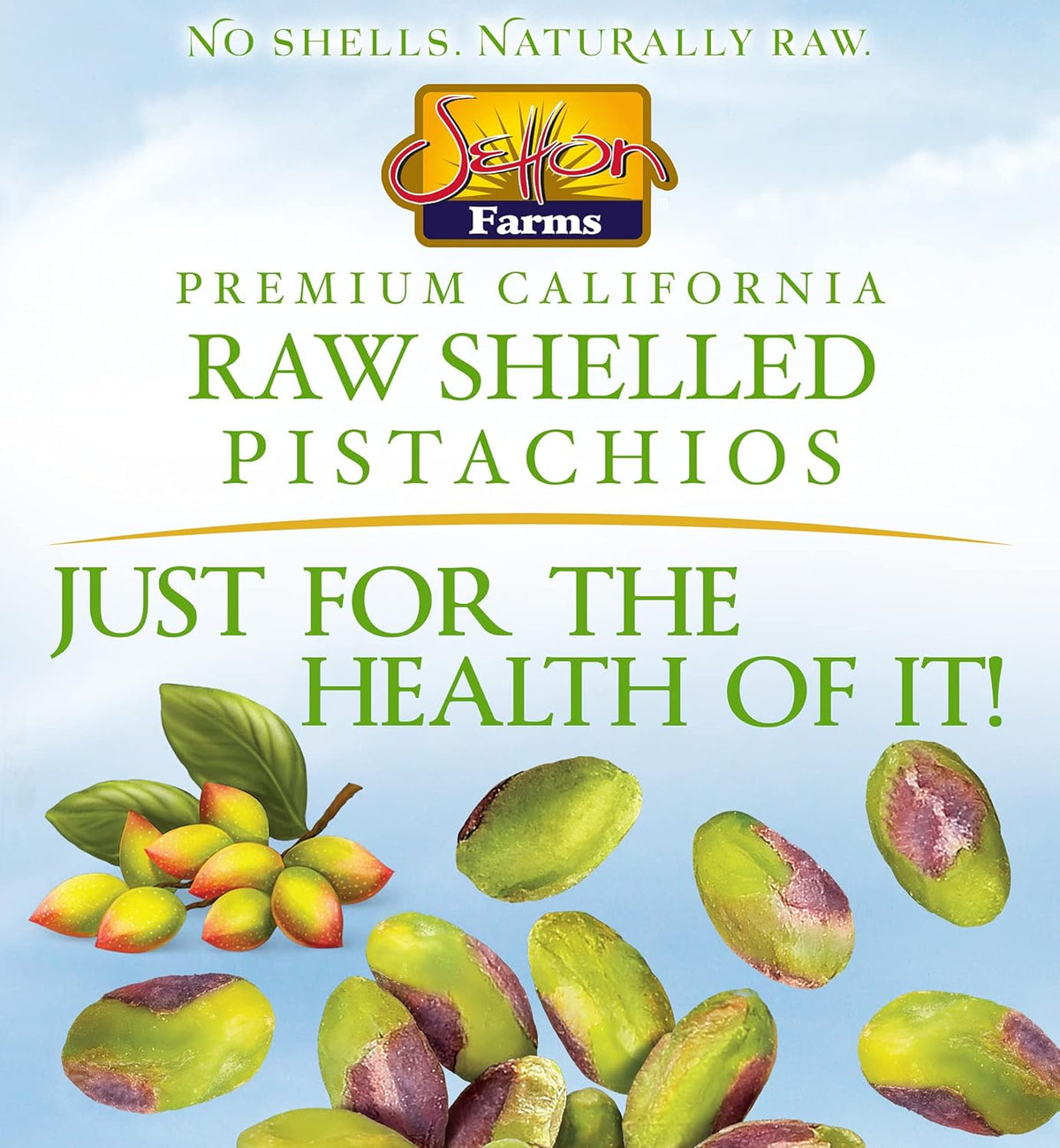 Setton Farms Raw Pistachio Kernels – Mess-Free No-Shell Snack for Toddlers, Big Kids, and Busy Parents
