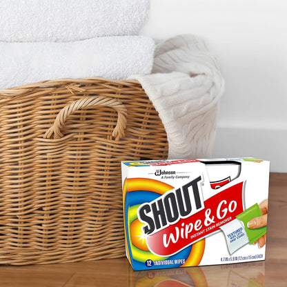 Shout Wipes Wipe and Go Stain Remover – Thoughtful Stocking Stuffer and Hostess Gift for Travelers