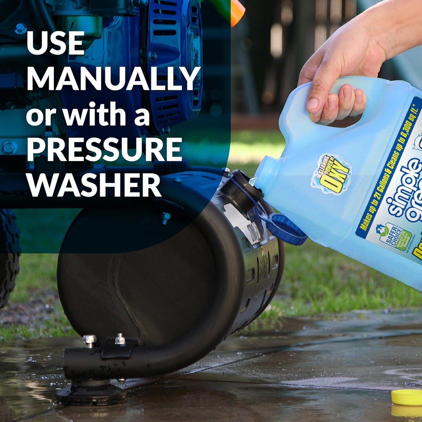 Simple Green Oxy Solve Deck and Fence Pressure Washer Cleaner – Patio and Pergola Deep Clean for Outdoor Living