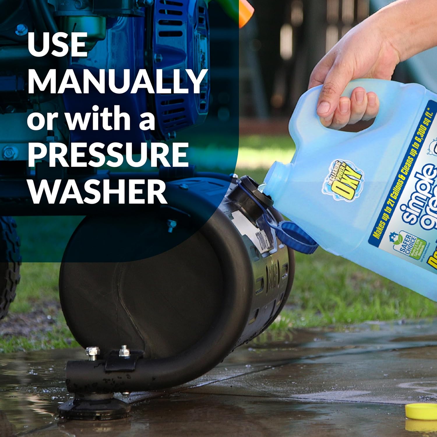 Simple Green Oxy Solve Deck and Fence Pressure Washer Cleaner – Patio and Pergola Deep Clean for Outdoor Living