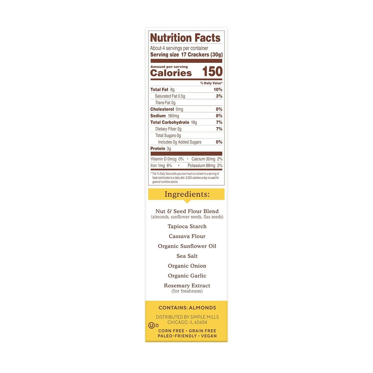 Simple Mills Almond Flour Crackers – Single-Box Pantry Essential for Restraint-Focused Homes
