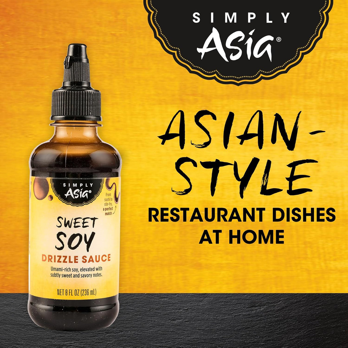 Simply Asia Sweet Soy Drizzle Sauce — Thoughtful Stocking Stuffer for Home Cooks Who Love Asian Flavors, 8 fl oz