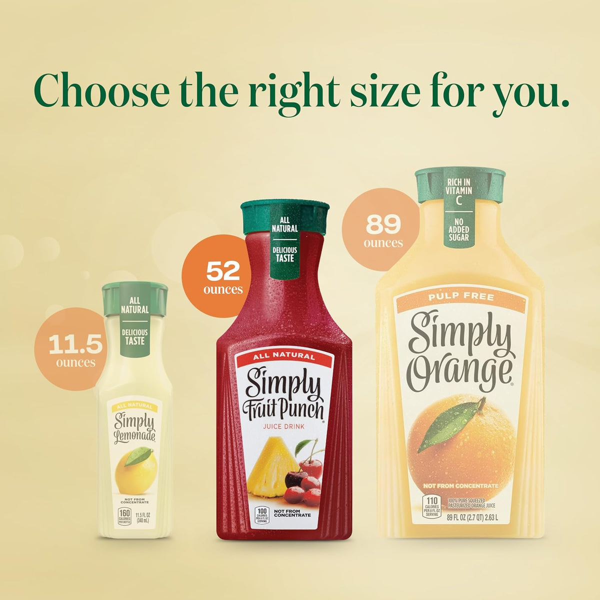 Simply Fruit Punch Juice Drink – Lunchbox Beverage for School Kids, 52 fl oz No Artificial Flavors