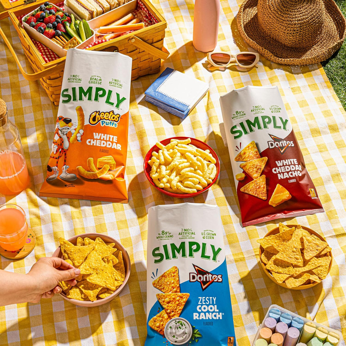Simply Snacks Organic Variety Pack – Housewarming Gift Basket Chips for New Homeowners, 36 Bags