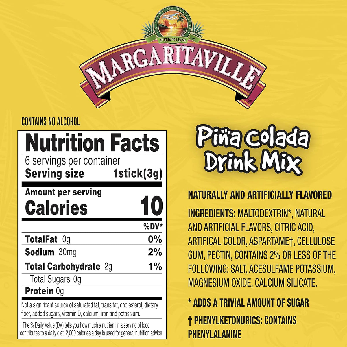 Singles To Go! Margaritaville Water Drink Mix – Last-Minute Valentine's Day Gift for the Water-Drinker Who Craves Vacation, Bulk