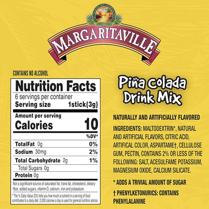 Singles To Go! Margaritaville Water Drink Mix – Last-Minute Valentine's Day Gift for the Water-Drinker Who Craves Vacation, Bulk