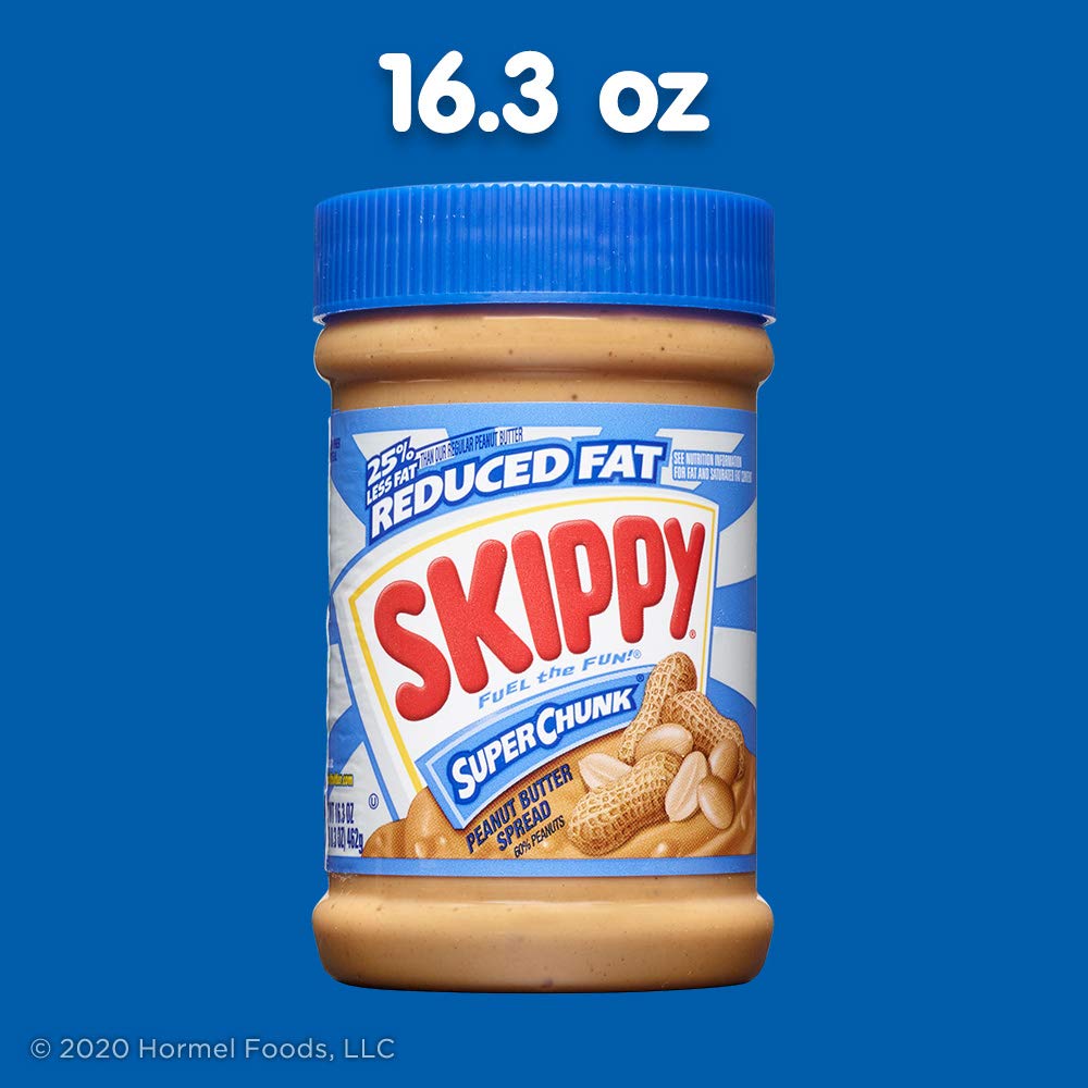 SKIPPY Super Chunk Reduced Fat Spread – 40 oz Value Jar Gift for College Students and New Homeowners