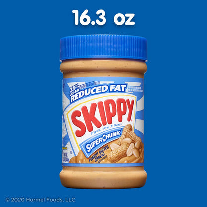 SKIPPY Super Chunk Reduced Fat Spread – 40 oz Value Jar Gift for College Students and New Homeowners