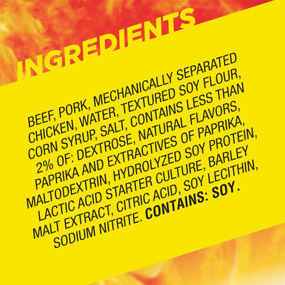 Slim Jim Smoked Meat Sticks – Clean Ingredient Snack with No Artificial Flavors for Mindful Eating, 14 Count