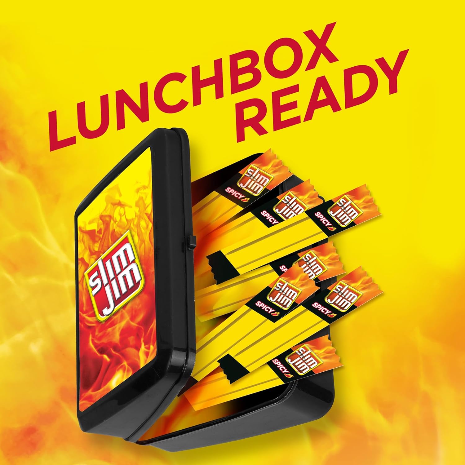 Slim Jim Spicy Meat Sticks – Teen Boy Gaming Session Fuel, 14-Count Snack Box