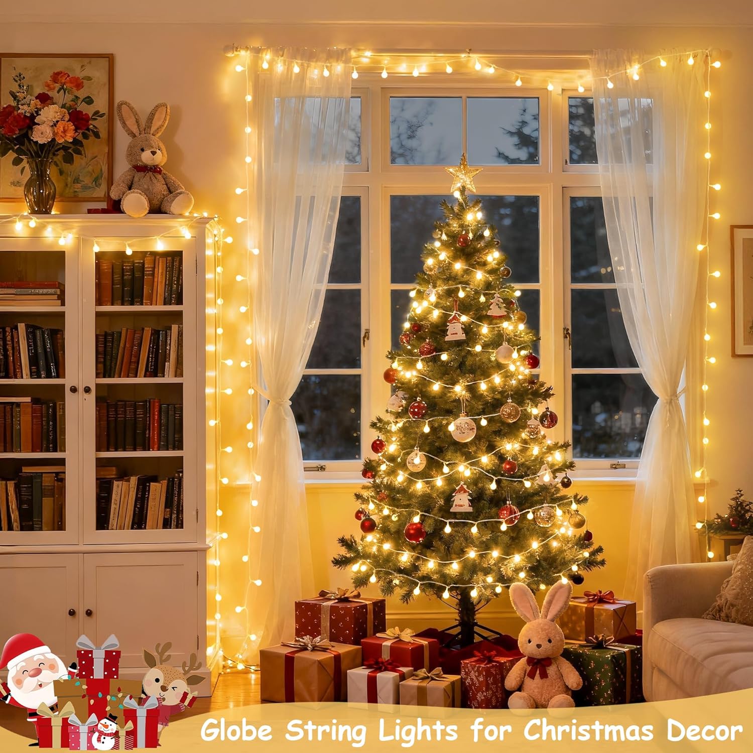 smart remote control with 8 lighting modes, timer function, and brightness adjustment