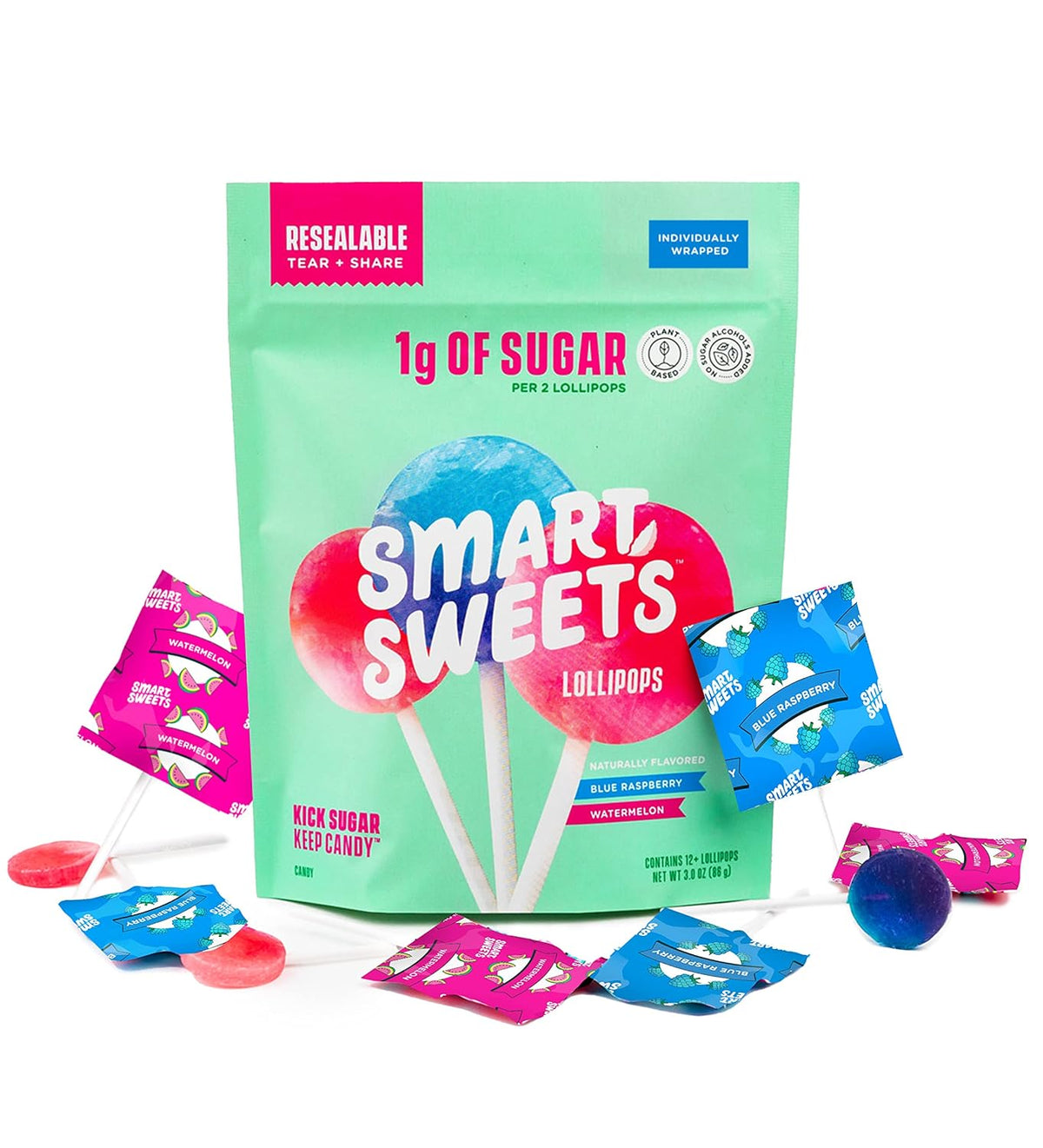SmartSweets Lollipops – Portable Candy Pack for Hiking Lunches and Camping Treats