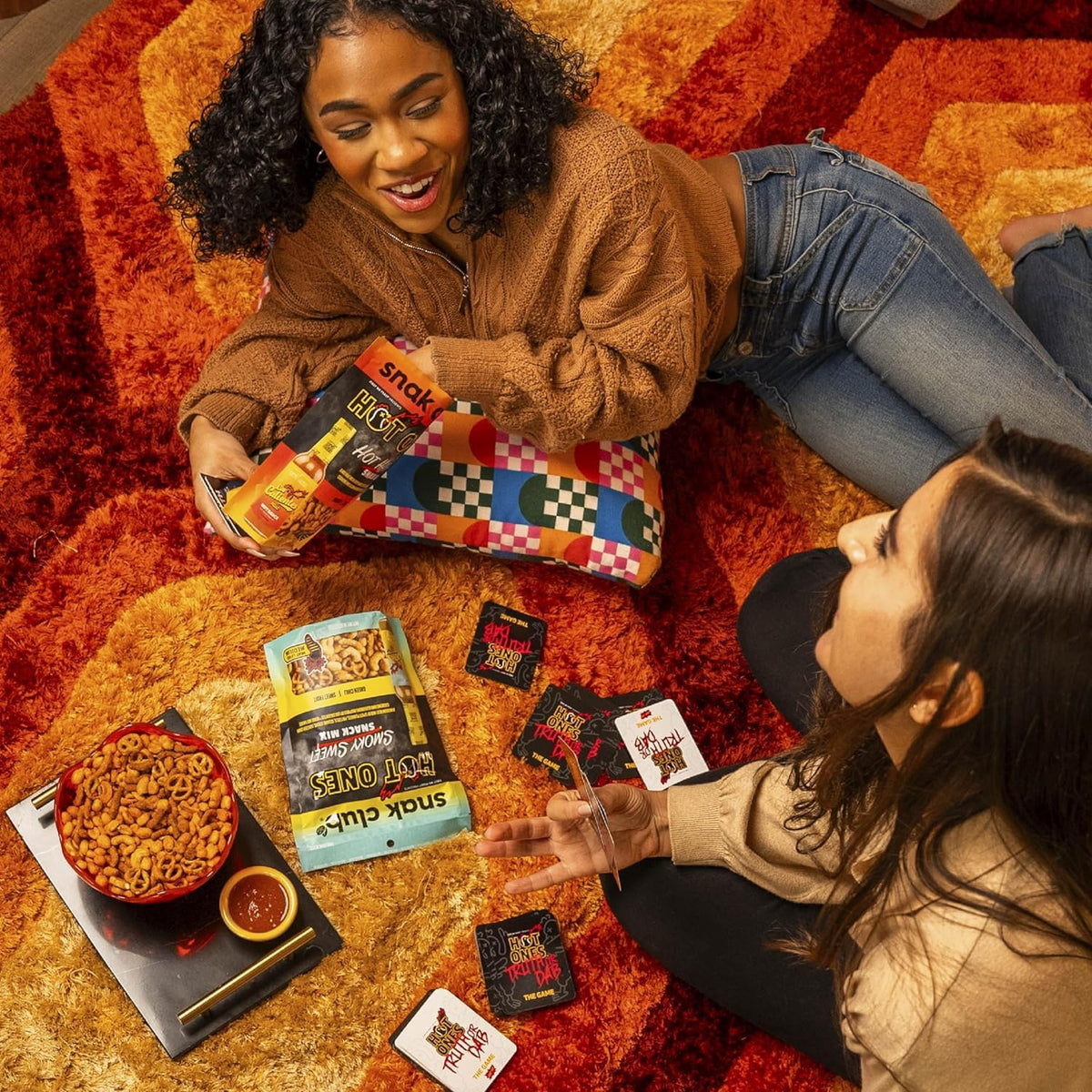 Snak Club x Hot Ones Hot Habanero Snack Mix – Five-Texture Crunch Bowl to Pair with Your Friday Reset, 10 oz Resealable Bag