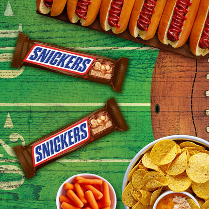 SNICKERS NFL Football Candy Bars – Grab-and-Go Desk Snack for the Office Fantasy League Commissioner