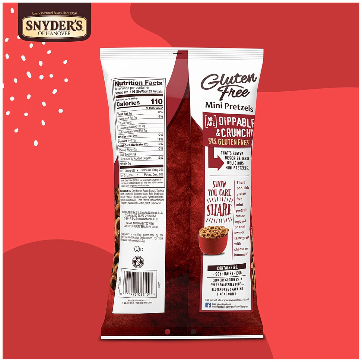Snyder's of Hanover Gluten Free Mini Pretzels – Snackable Mini Pretzels for Road Trips and Day Hikes